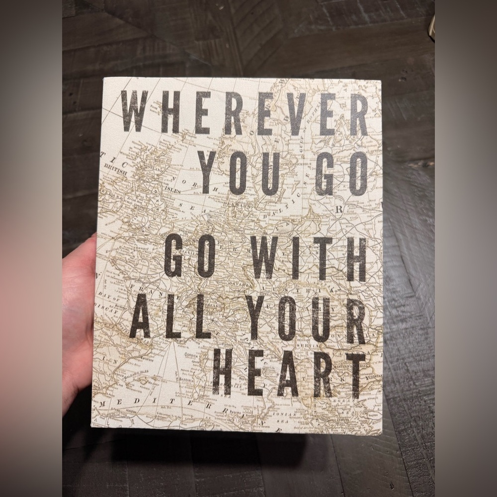Vintage Map Inspirational Canvas Art